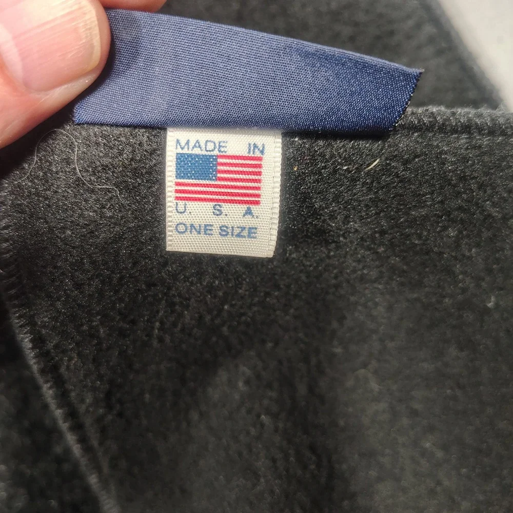 Britches Great Outdoors Scarf Unisex OS Fleece Dual Texture Black Solid USA Made